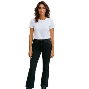 J Brand Selena Crop Bootcut Jeans in Galactic Black – Size 25